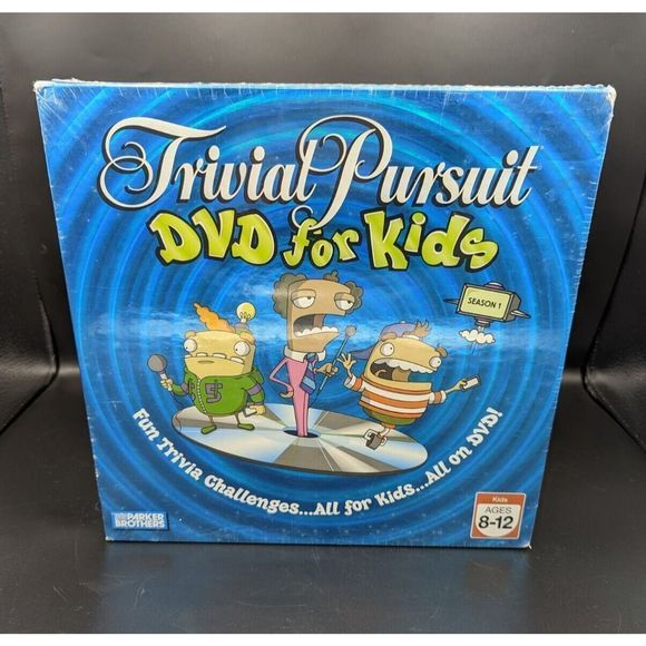 Trivial Pursuit DVD For Kids 2-6 Players Ages 8-12 Fun Trivia Sealed Brand New - Picture 1 of 6